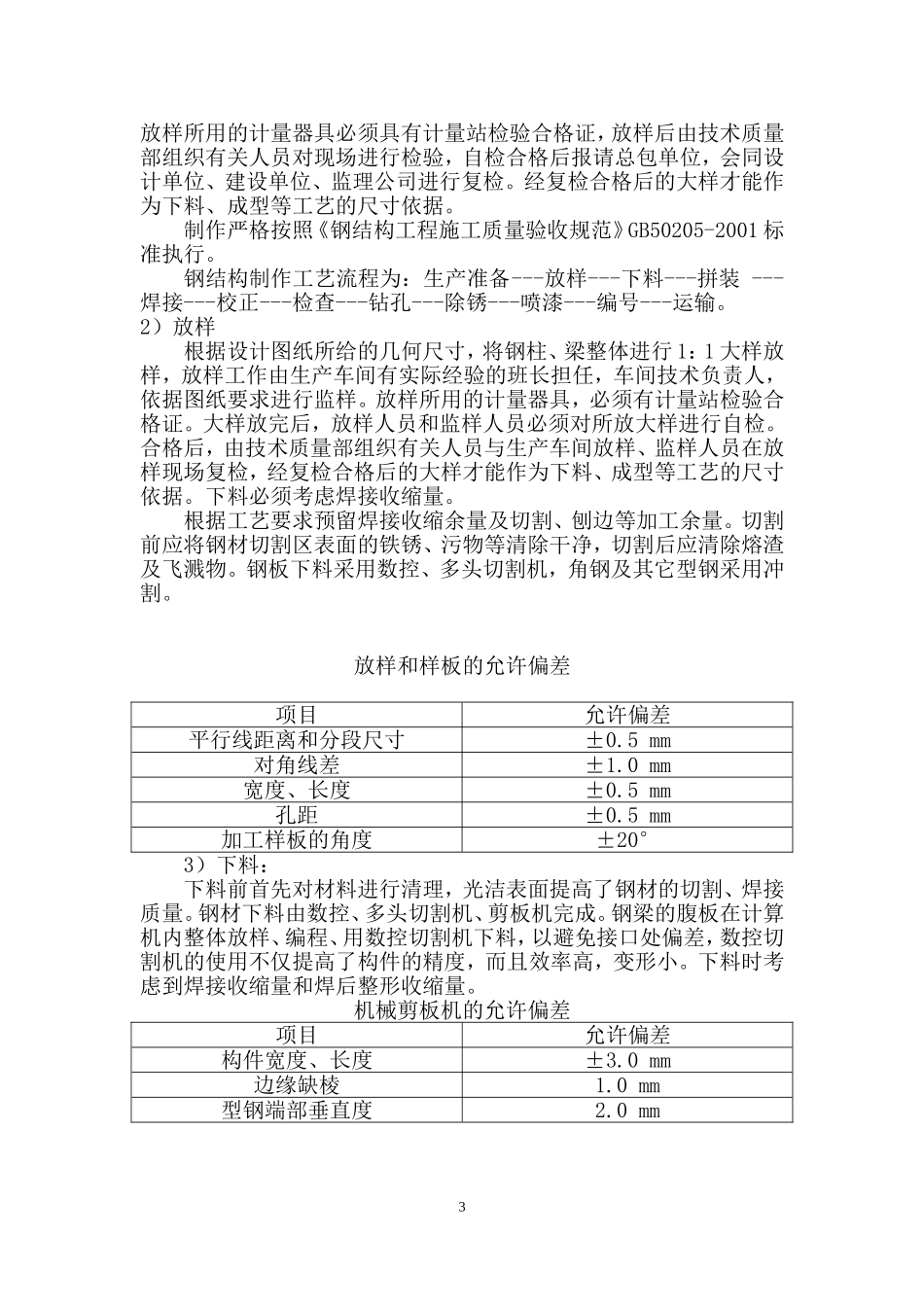 钢结构加工专项施工方案_第3页