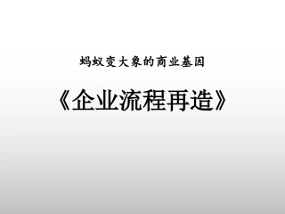 企业流程再造