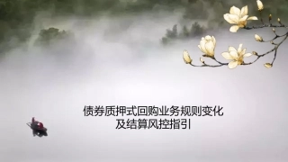 债券质押式回购业务规则变化及结算风控指引