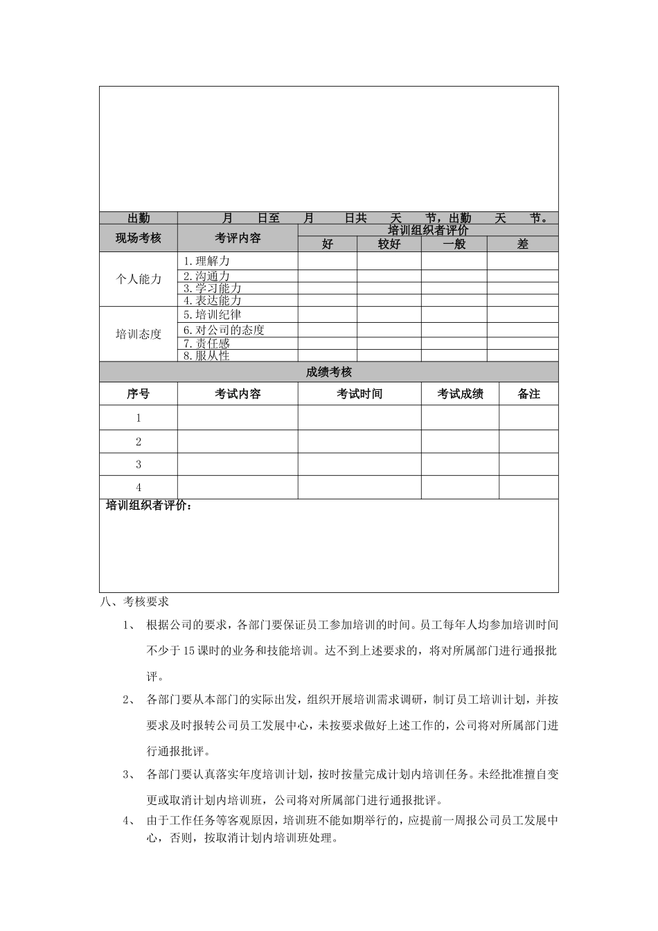培训考核和奖惩制度_第2页