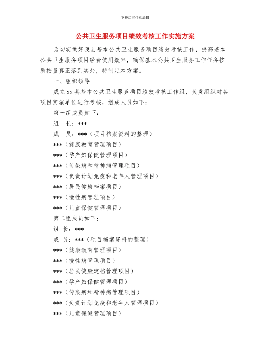 公共卫生服务培训心得体会与公共卫生服务项目绩效考核工作实施方案汇编_第3页