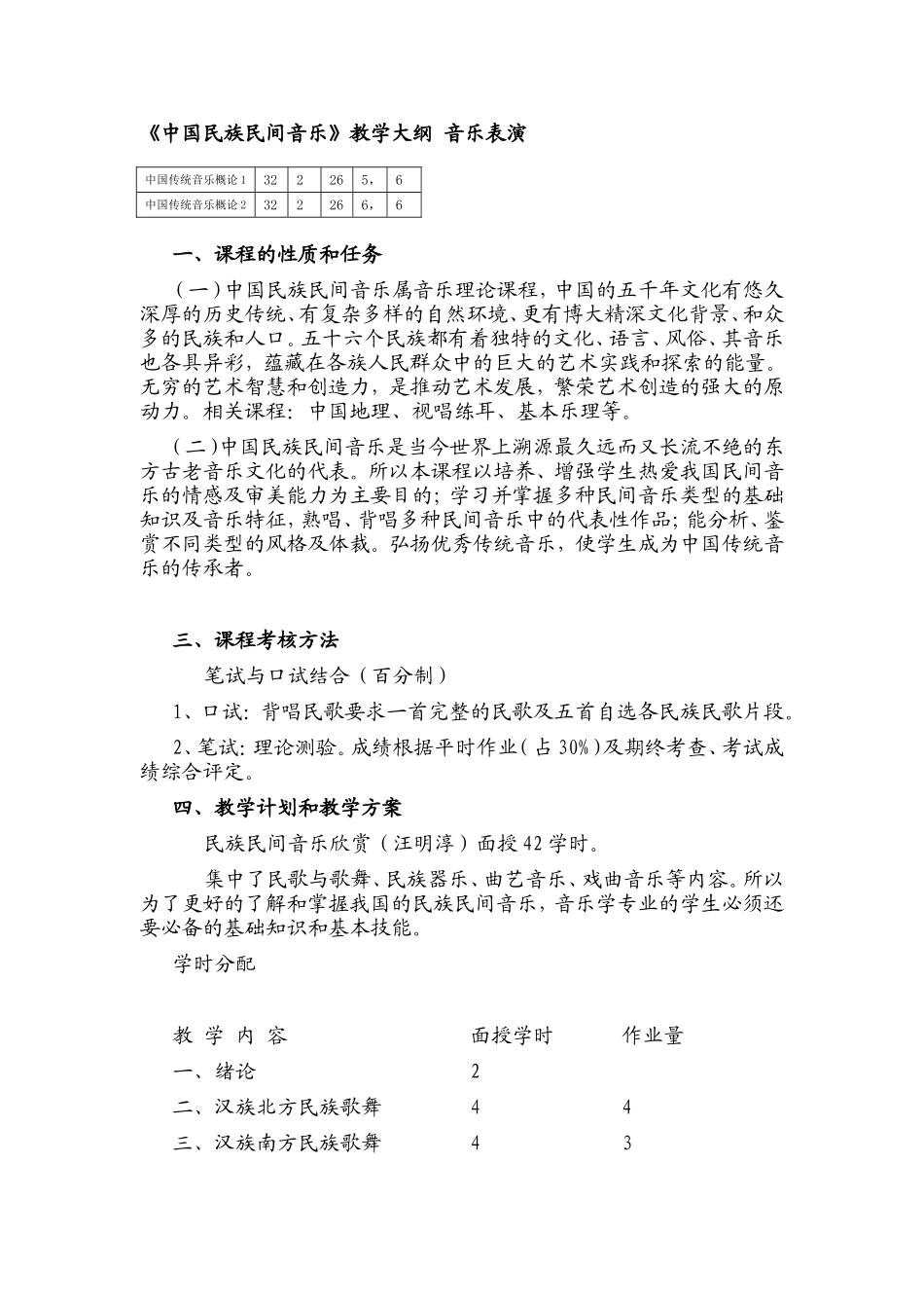 中国民族音乐教学大纲_第1页