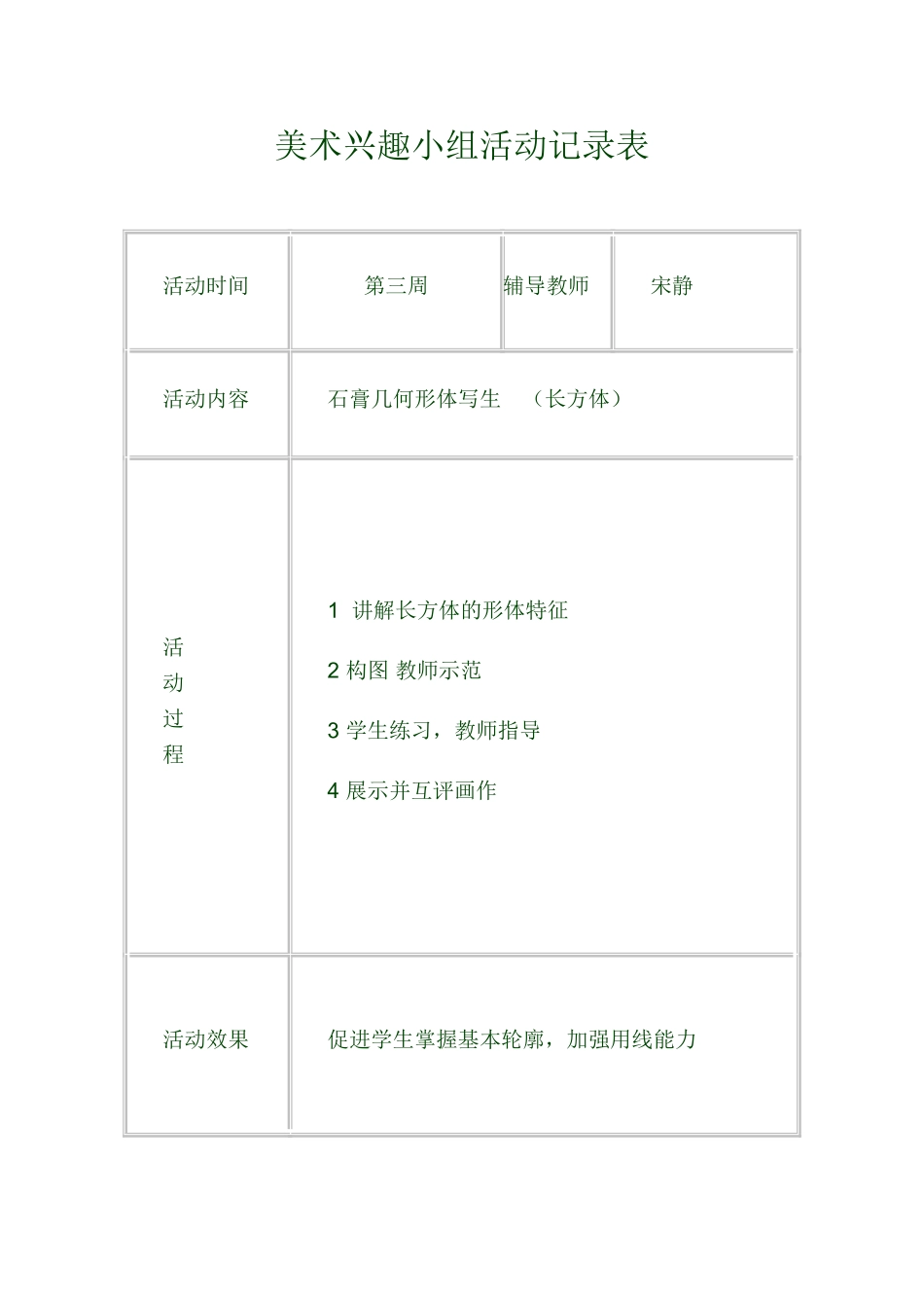 美术兴趣小组活动记录 (2)_第3页