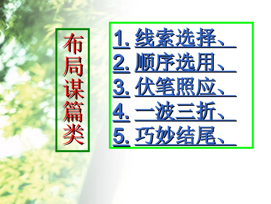 小说的布局谋篇_第1页