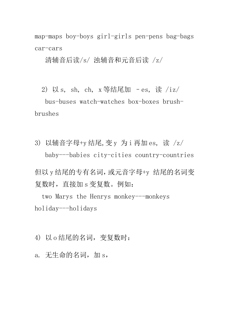 英语单词变复数规则_第3页