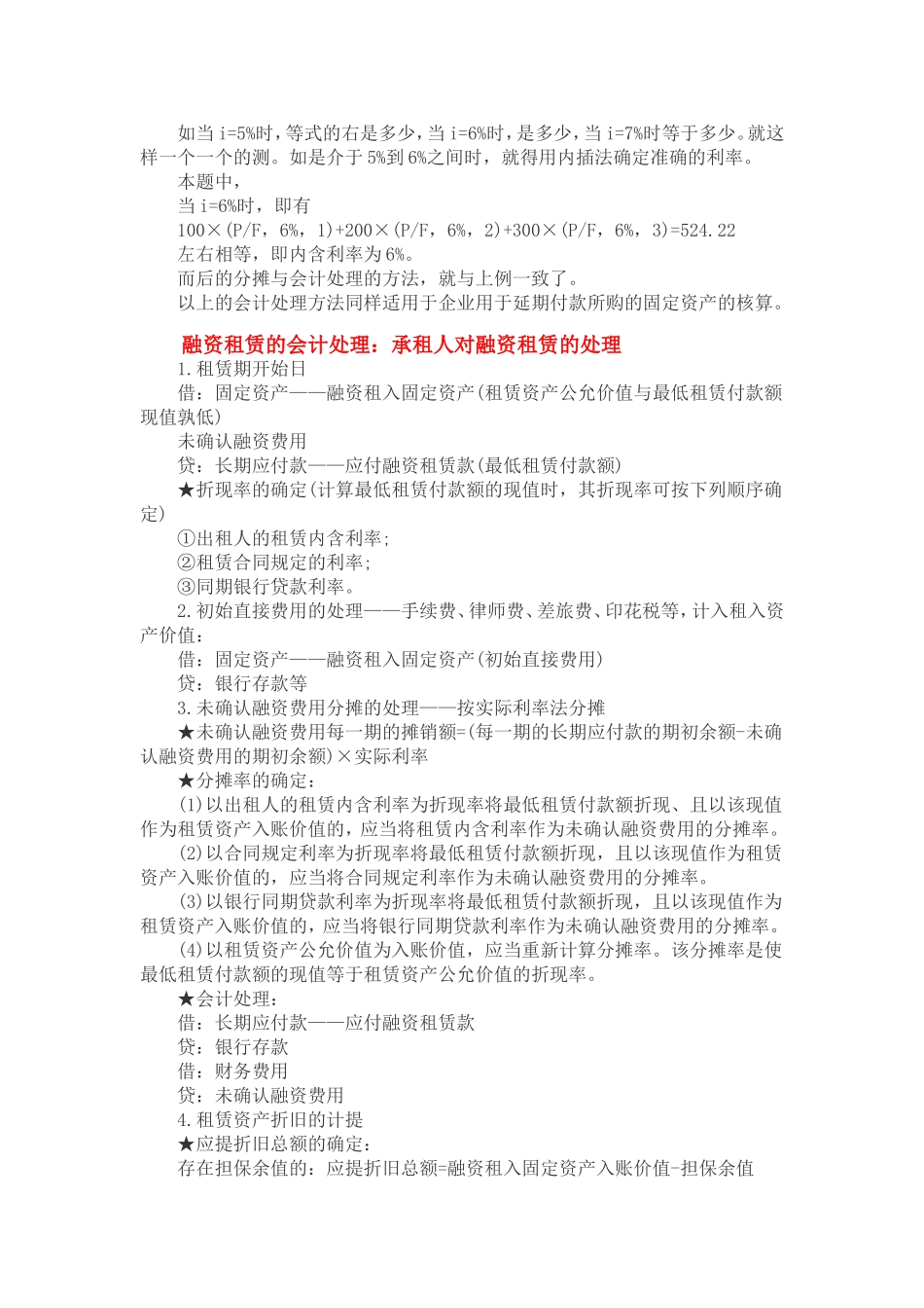 融资租赁方式租入的固定资产会计处理方法_第3页