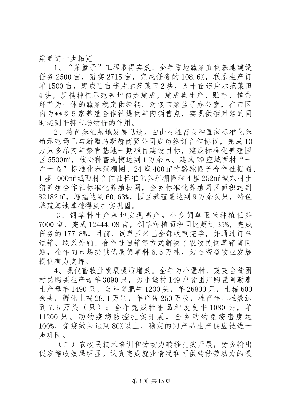 乡XX年工作总结及XX年工作安排 _第3页