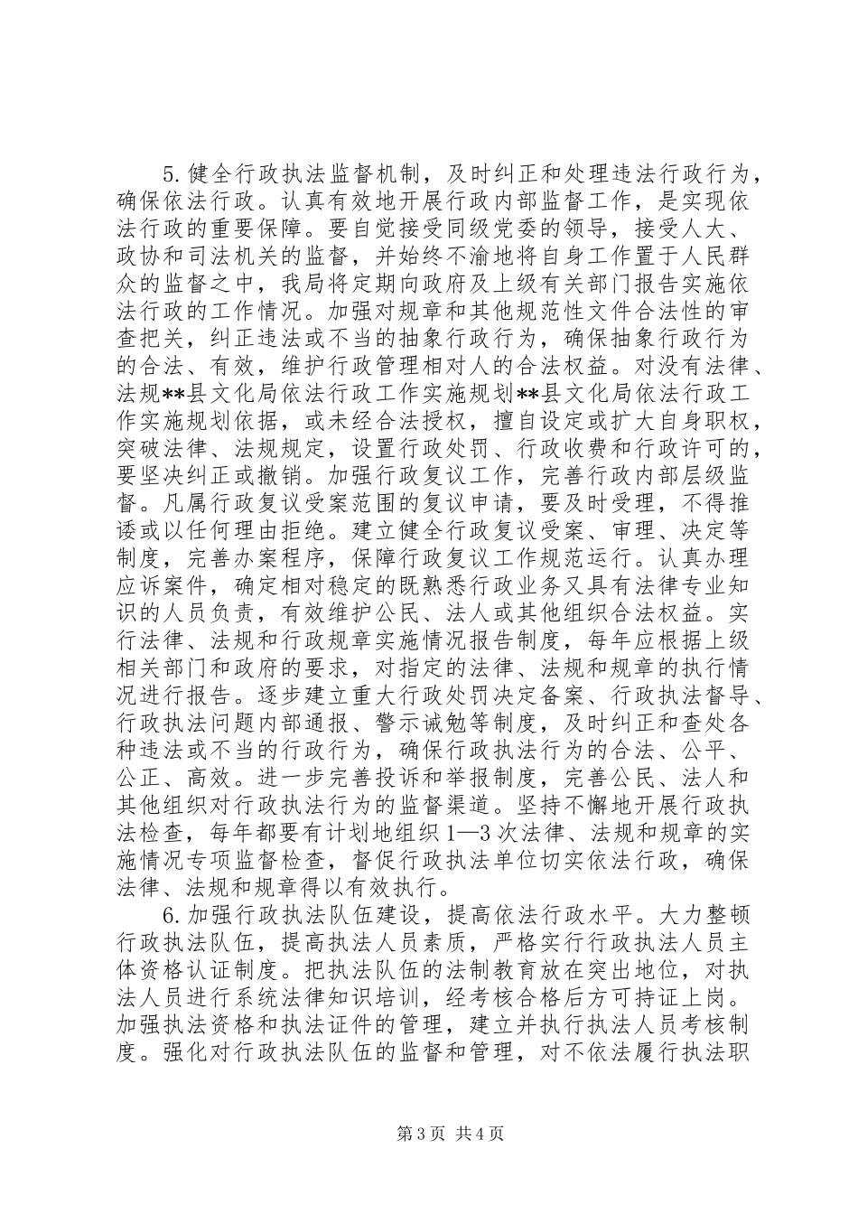 XX县文化局依法行政工作实施规划 _第3页