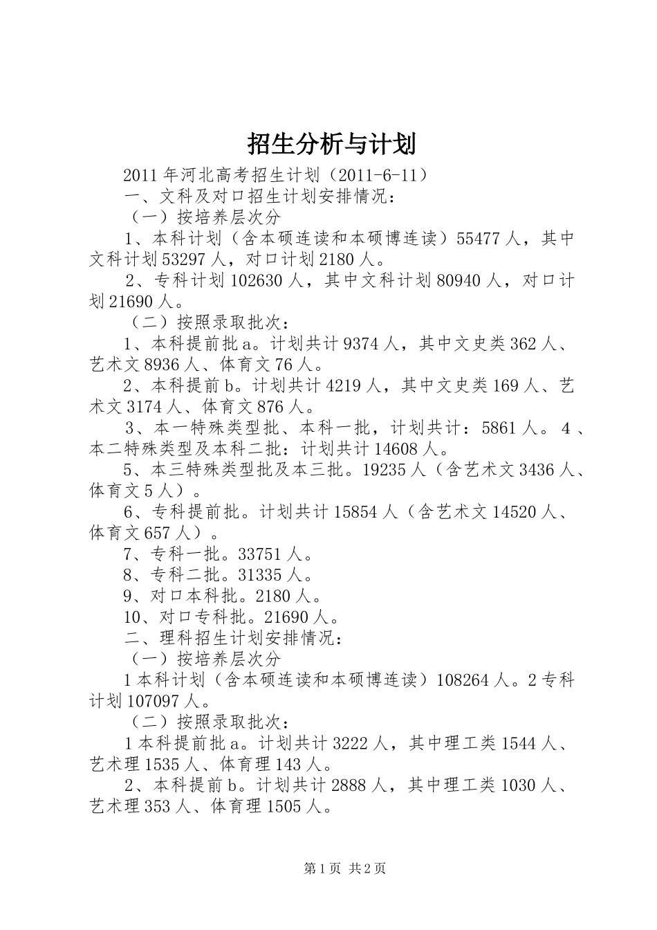 招生分析与计划_1 _第1页