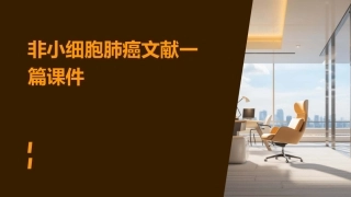 非小细胞肺癌文献一篇课件