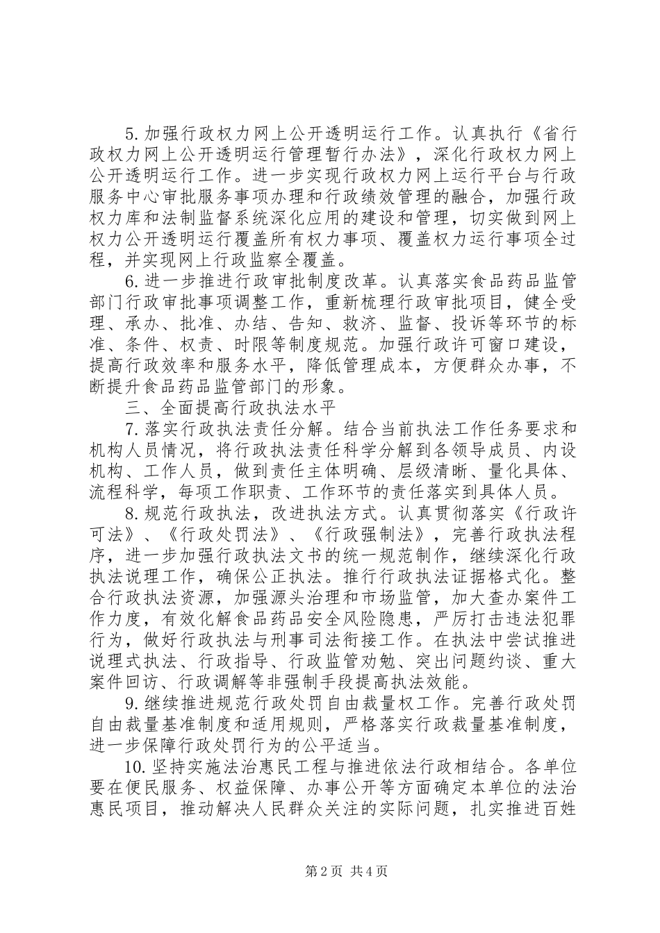 食药监局20XX年工作计划 (3)_第2页