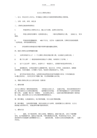 人物传记文言文教师授课