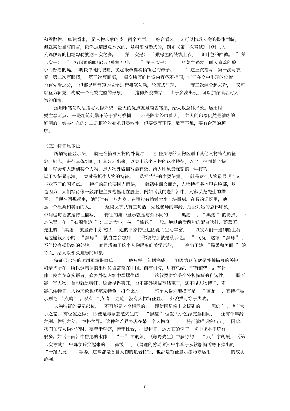 人物外貌描写十种技巧_第2页