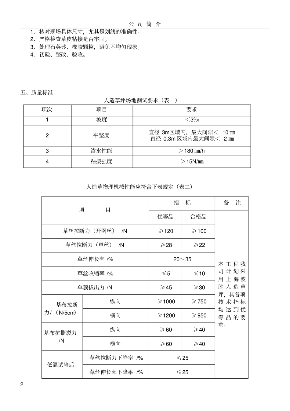 人造草坪面层施工方案_第2页