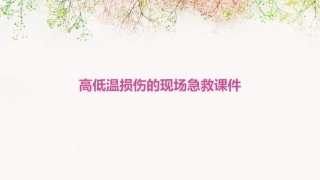 高低温损伤的现场急救课件