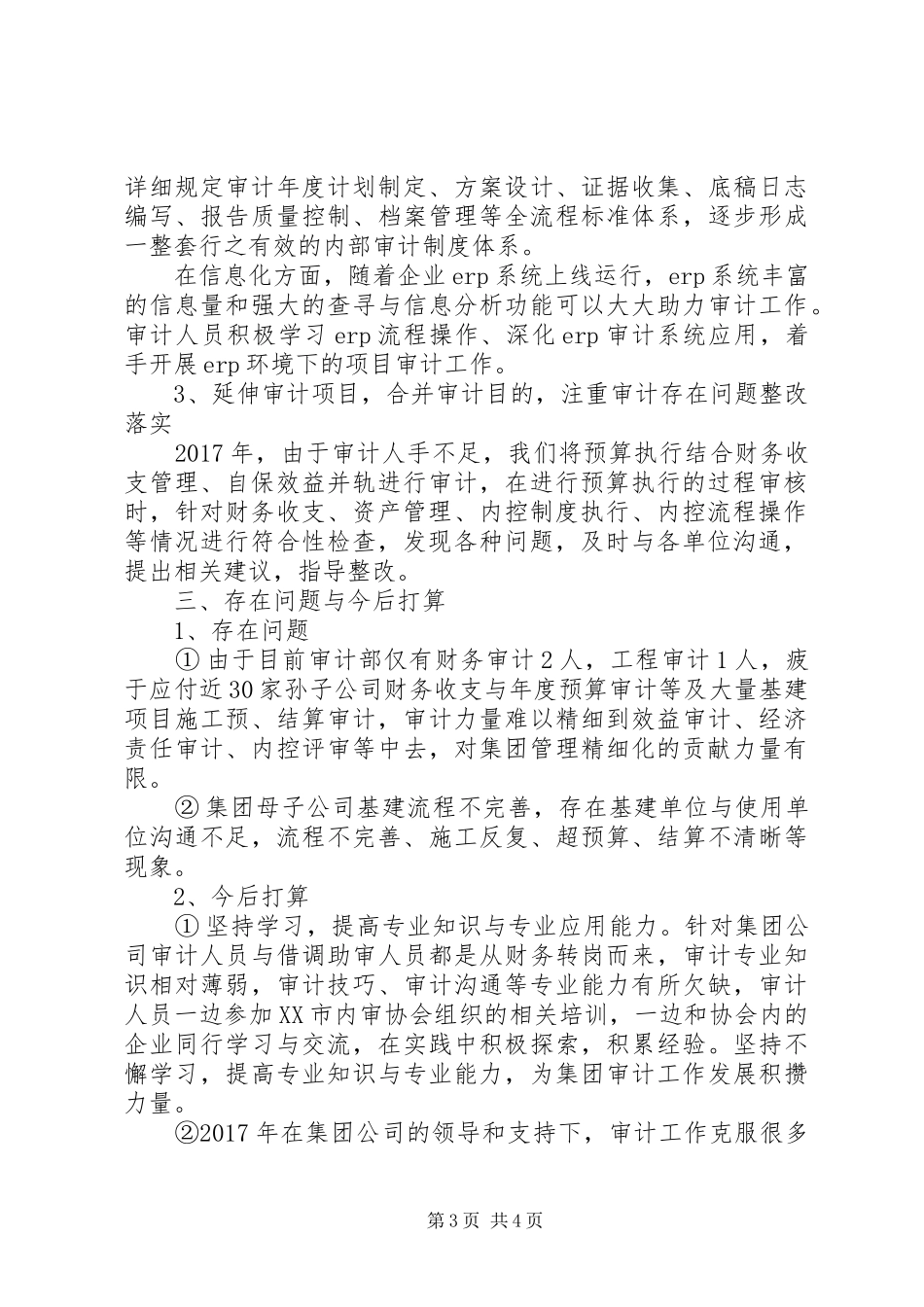 20XX年公司审计工作计划范文_第3页