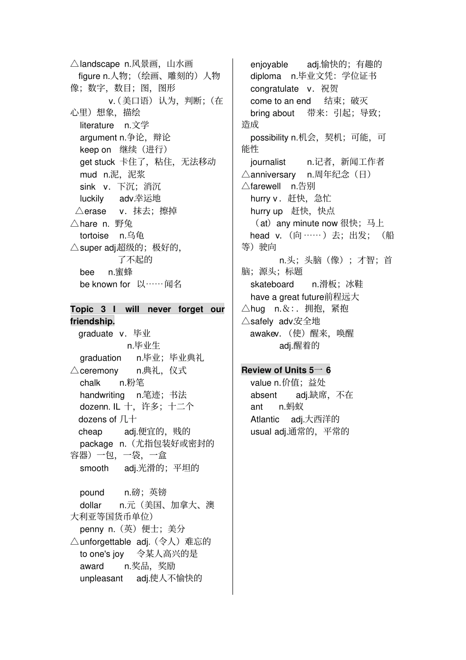 仁爱英语九年级下册单词表_第3页