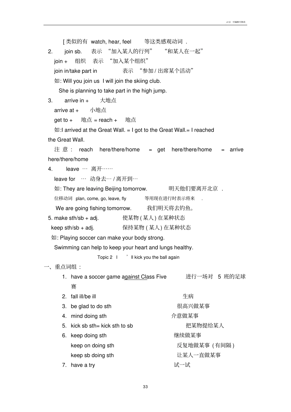 仁爱英语八上unit1_topic1topic2重要知识点归纳_第3页