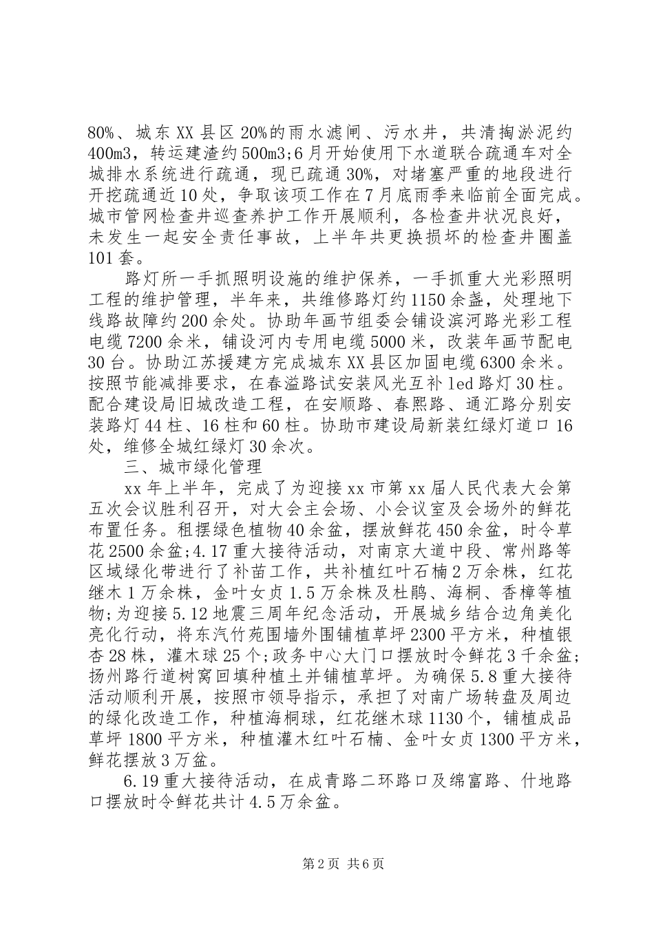 城管局20XX年下半年工作计划_第2页