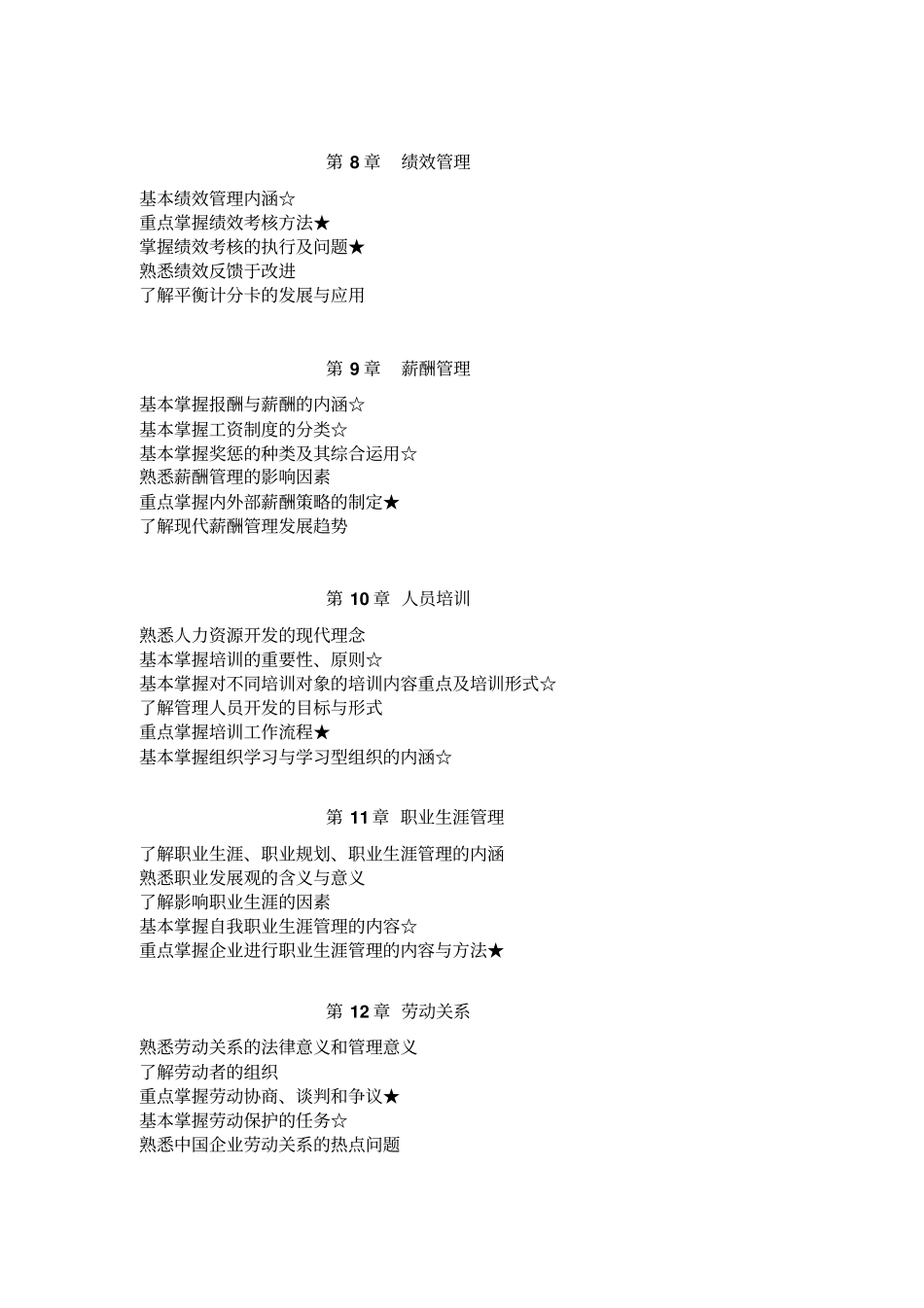 今年的最新文章人力资源开发与管理考试大纲_第3页