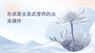 东卓茶业易武普洱的由来课件