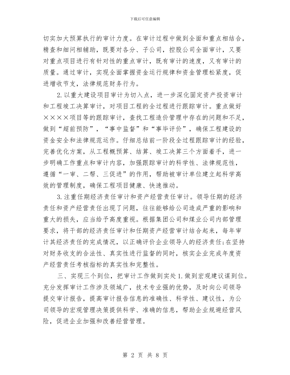 公司审计工作计划与公司审计工作计划表汇编_第2页