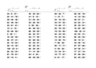 以内连加减法口算卡