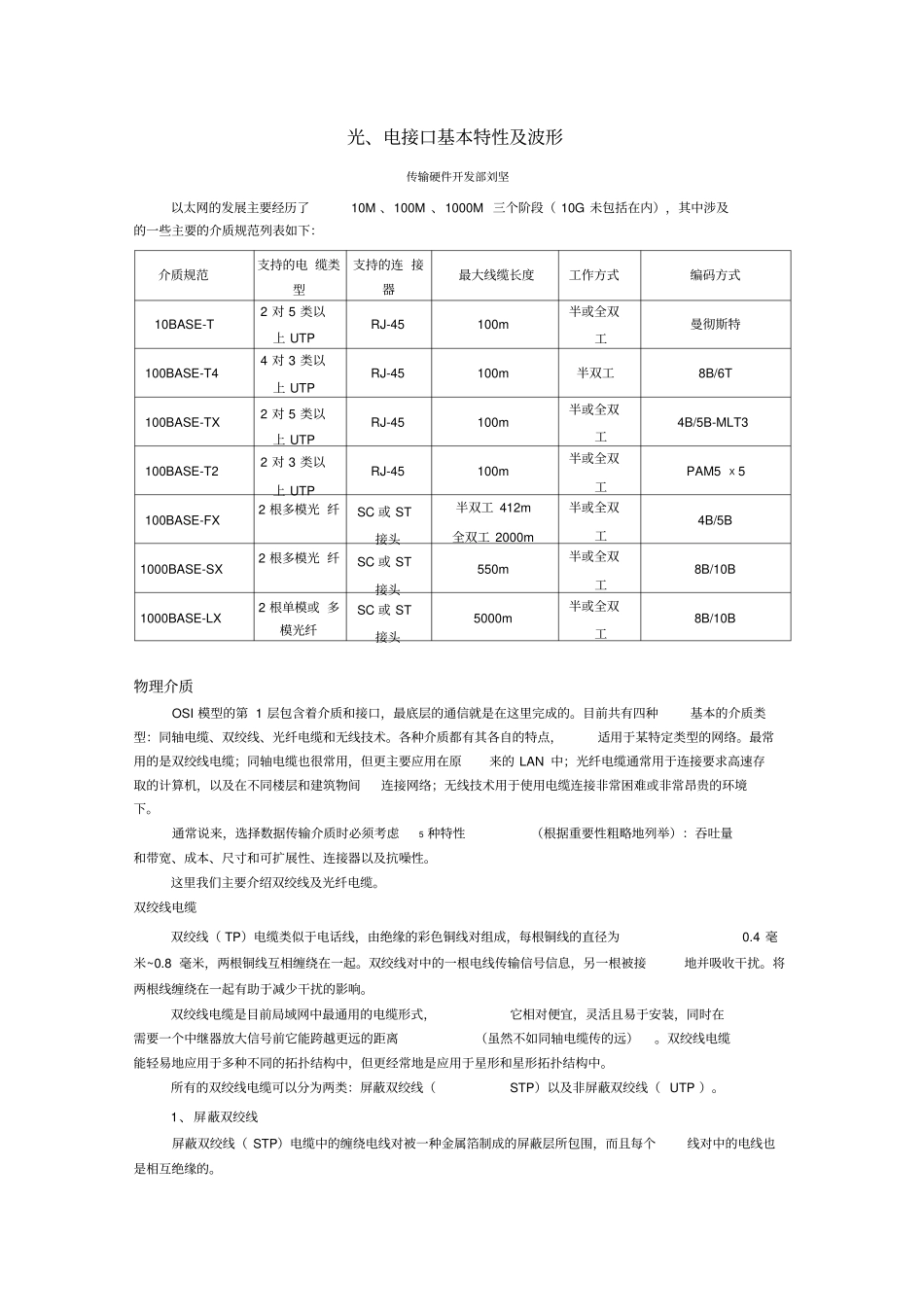 以太网光电接口基本特性精_第1页