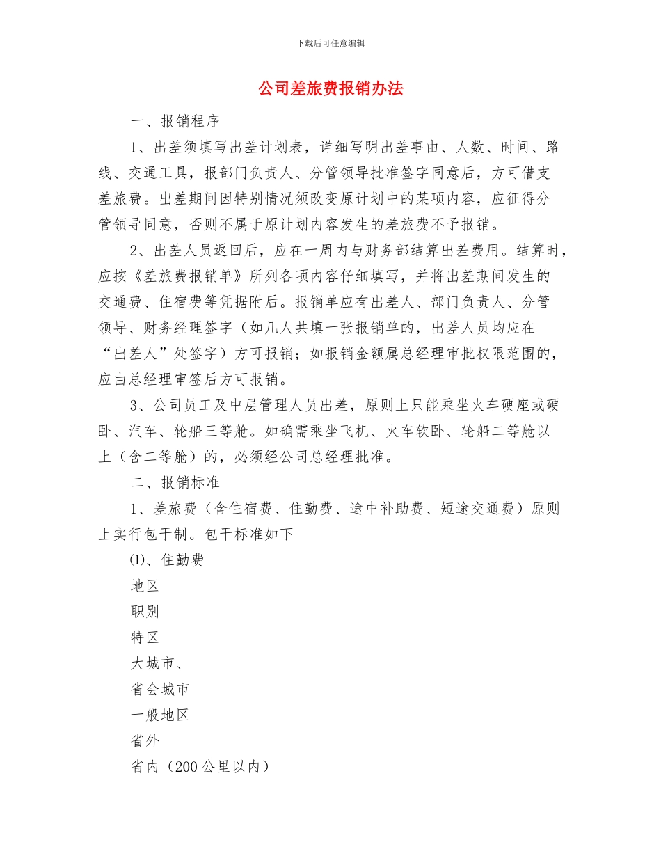 公司工作总结大会开幕词与公司差旅费报销办法汇编_第3页