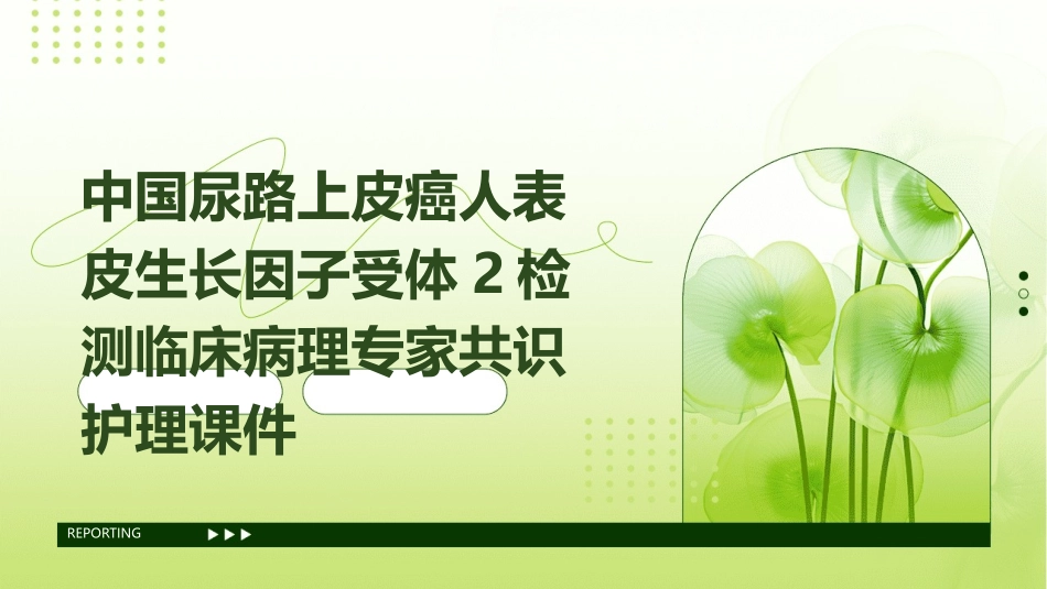 中国尿路上皮癌人表皮生长因子受体2检测临床病理专家共识护理课件_第1页
