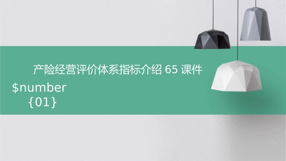 产险经营评价体系指标介绍65课件1_第1页