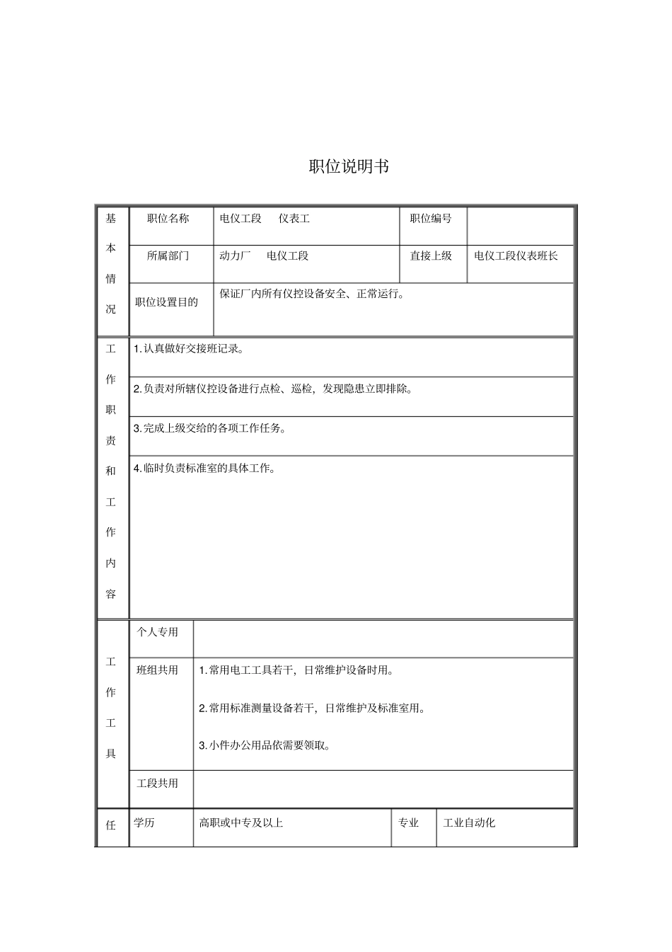 仪表工的工作职责_第1页