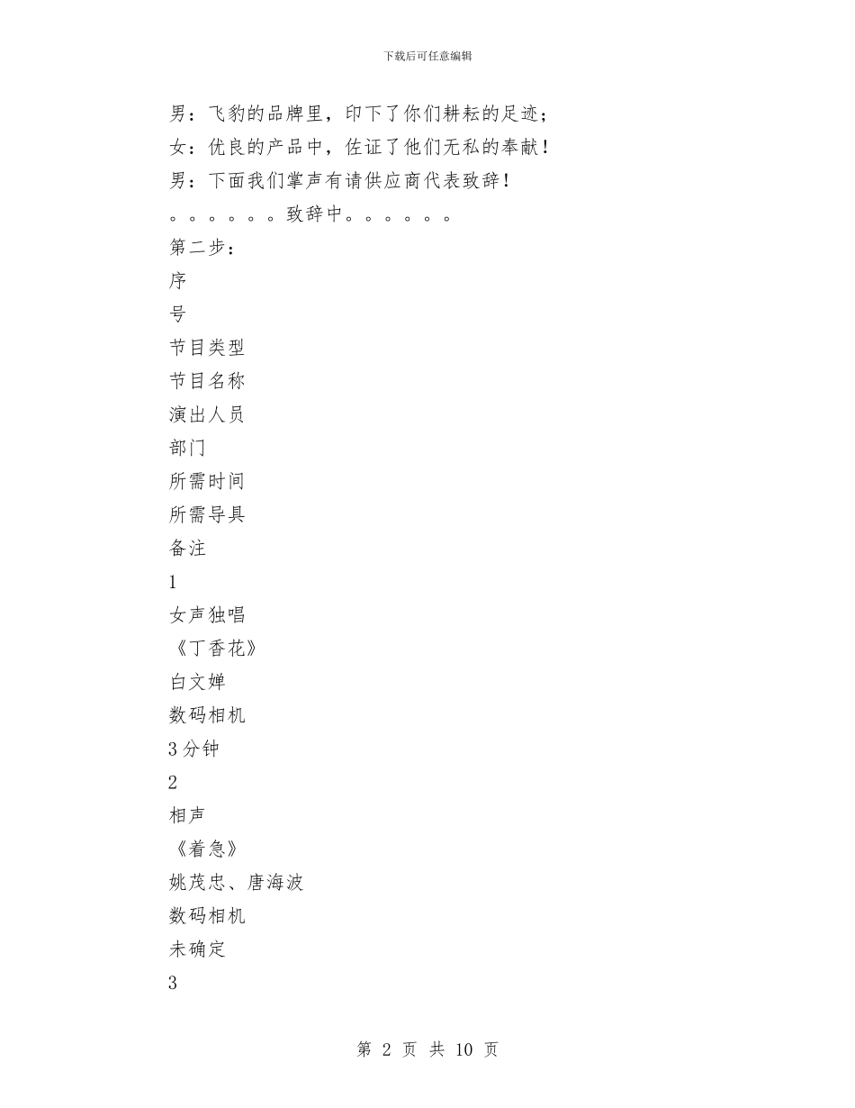 公司春节联欢晚会开场白与公司晚会主持人串词汇编_第2页