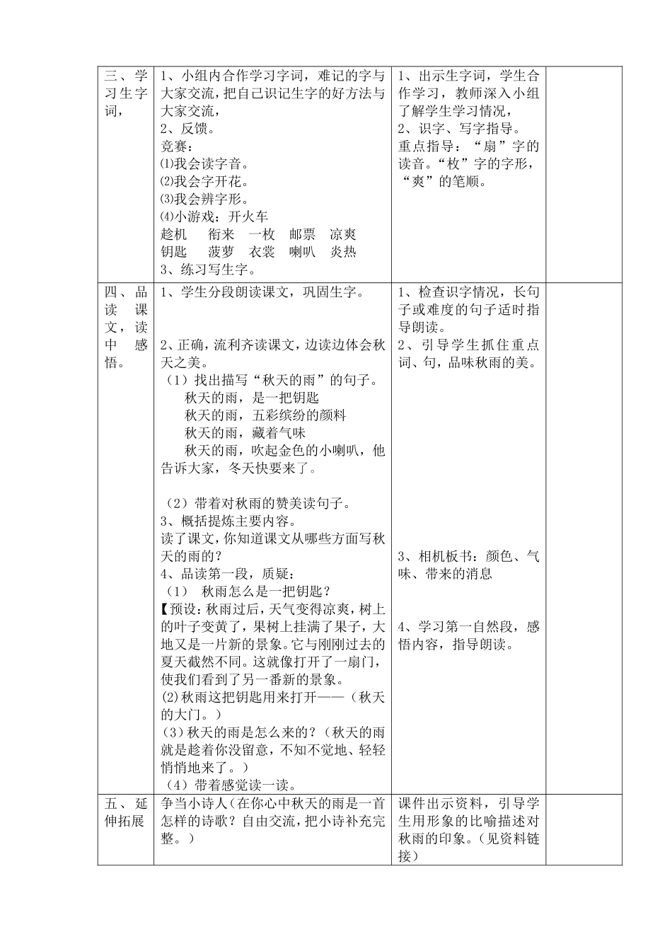 11秋天的雨(第一课时)_第2页