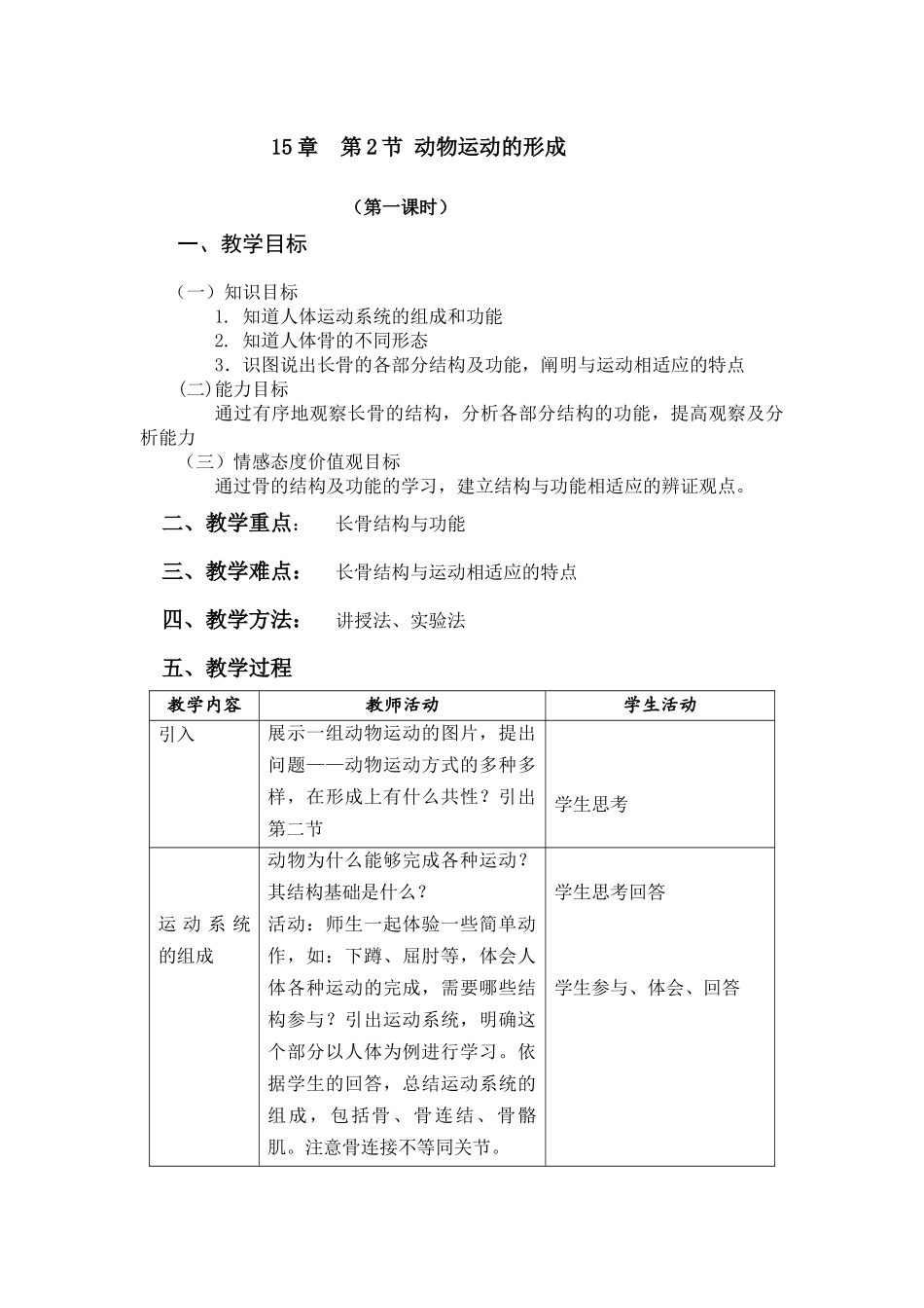 15章第2节动物运动的形成_第1页