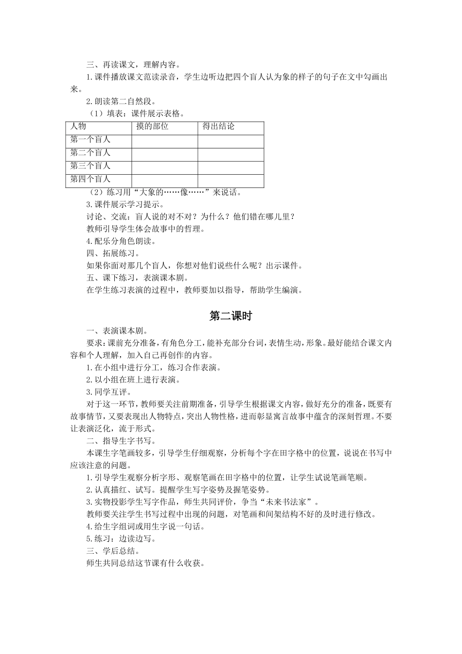 《盲人摸象》教学设计_第2页