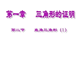 1.2.1直角三角形