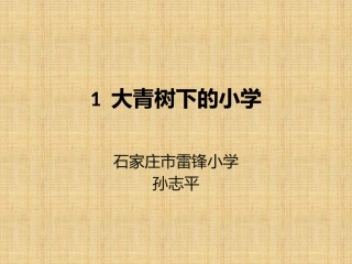 1大青树下的小学