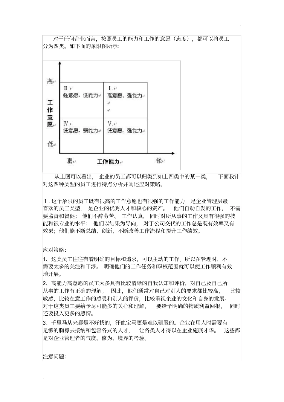 企业中四种员工类型及应对策略_第1页