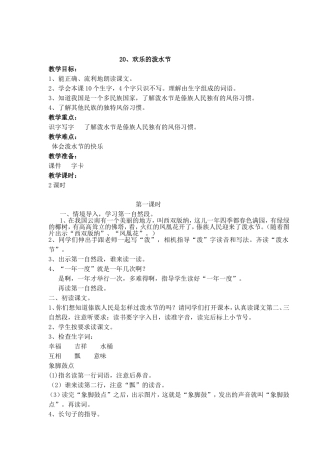 20、欢乐的泼水节