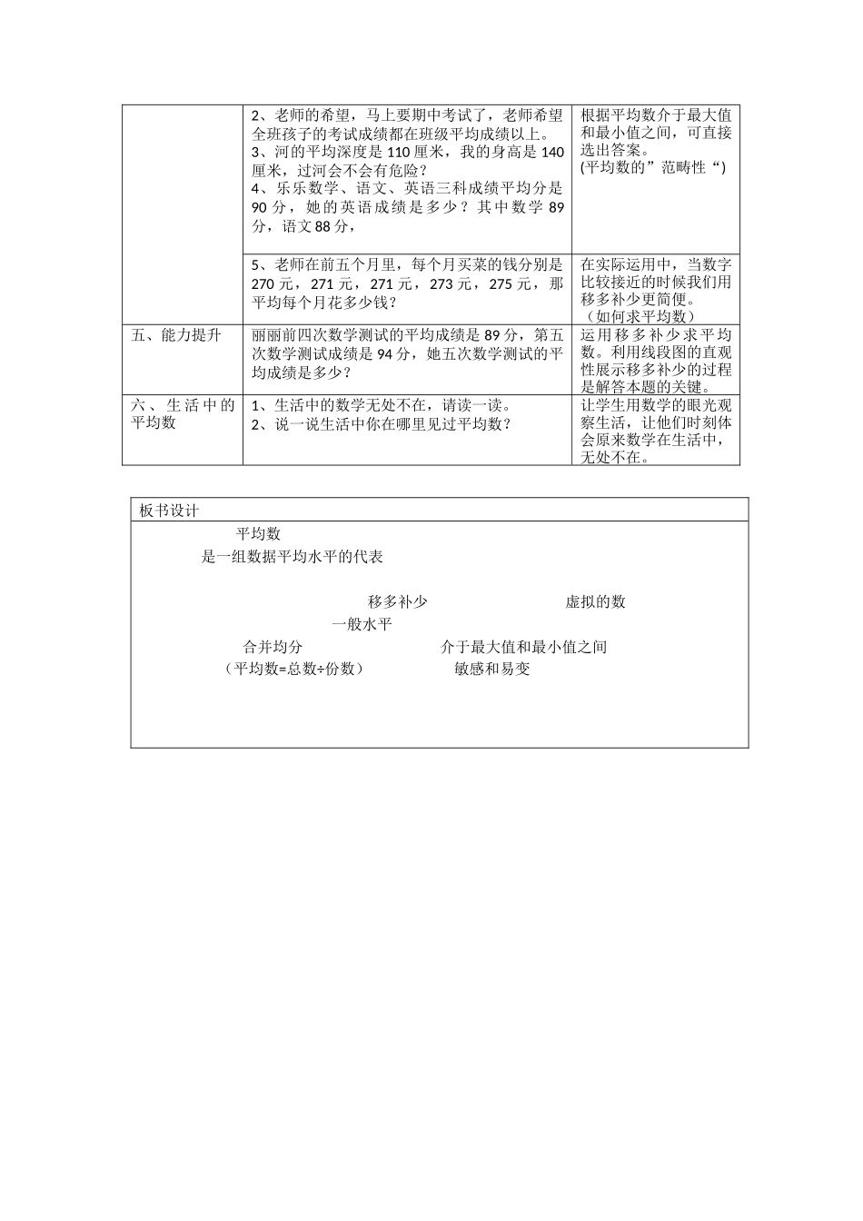 小学数学北师大2011课标版四年级平均数--教案_第3页