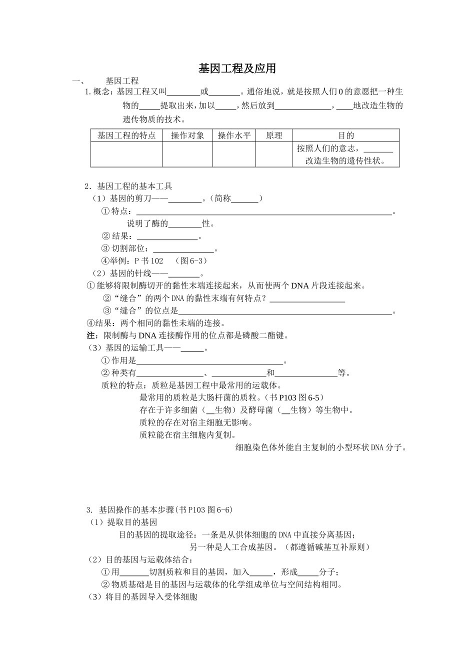 基因工程及应用_第1页