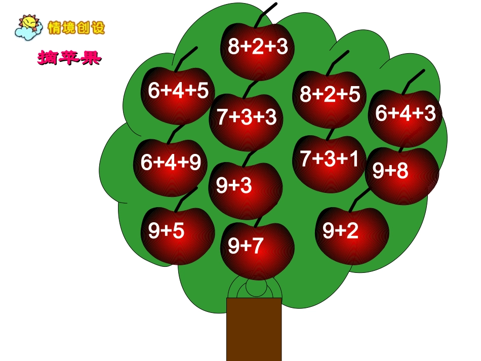 人教一年级上册数学876加几课件_第2页