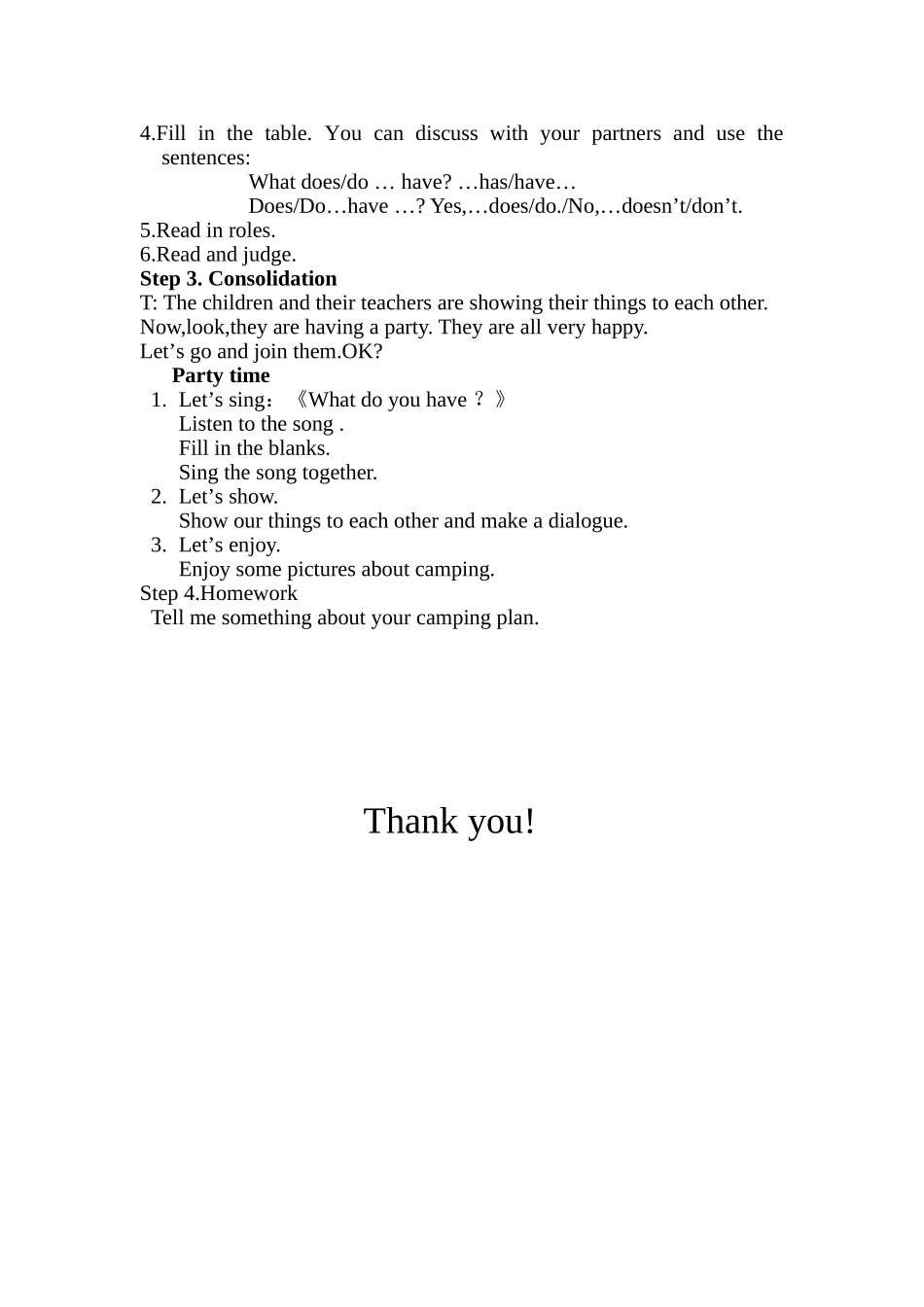 5AUnit8Acampingtrip教案_第2页