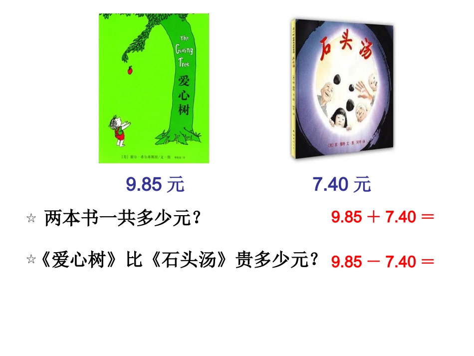 人教版小学数学四年级下册《小数加减法》课件_第2页