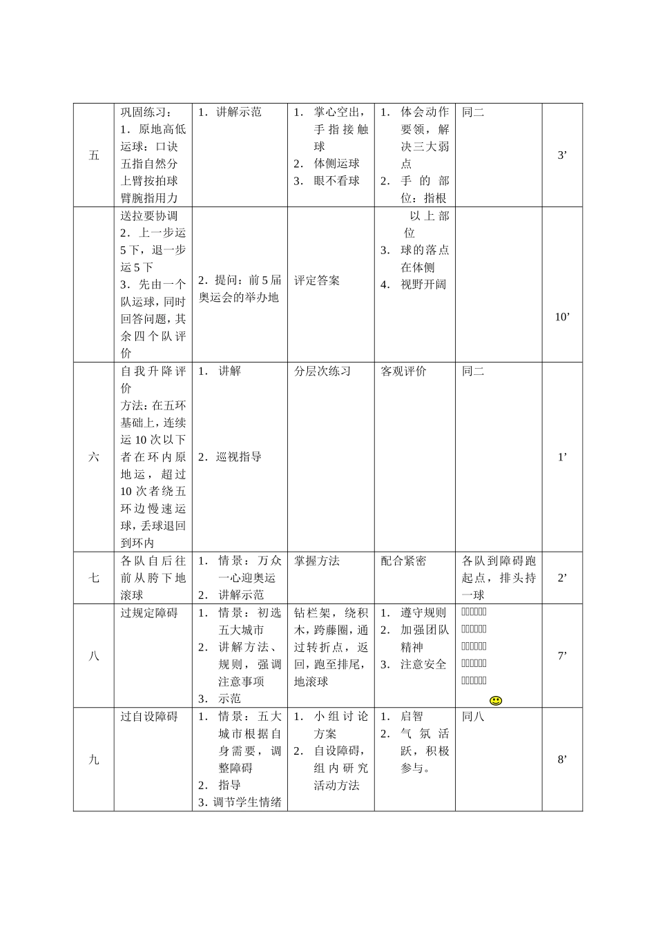 篮球-障碍跑教案_第2页