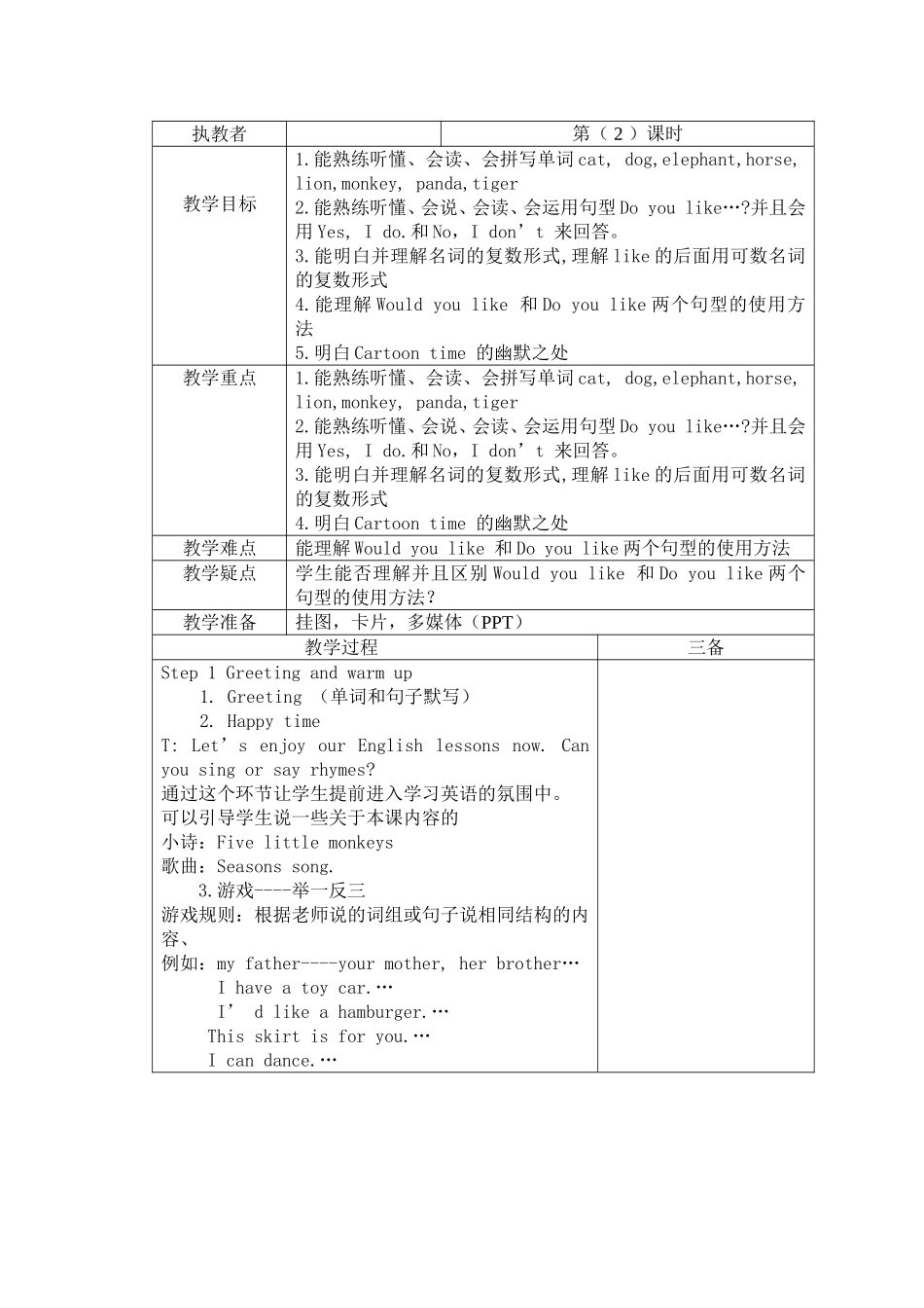 4AUnit1-I-like-dogs第二课时_第2页