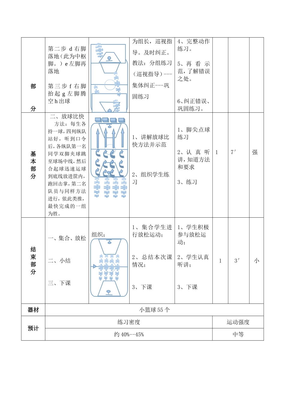篮球三步上篮课时计划_第2页