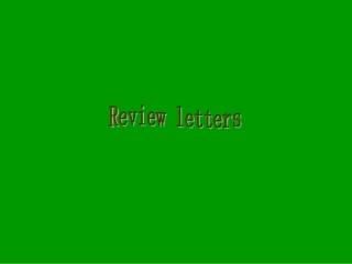 Reviewletters