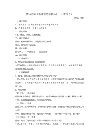 潘妍：新城苗苗游新场